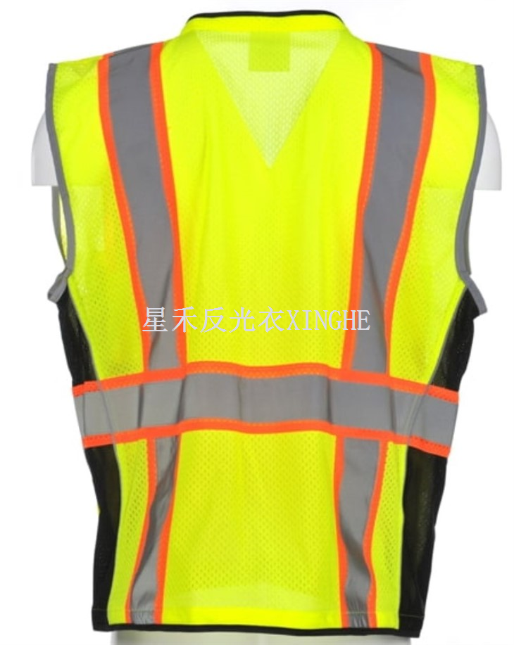 Heavy Duty Safety Vest – Zipper Closure With Vertical Reflective Tape