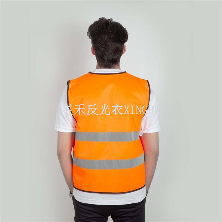 High-Visibility Yellow Polyester Reflective Class 2 Construction Reflective Safety Vest