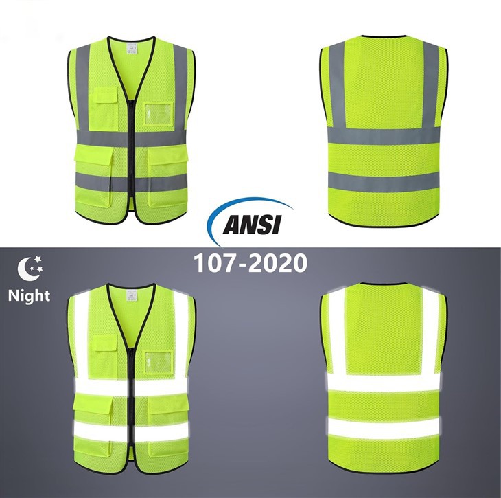 Gray Reflective Vest For Men And Women